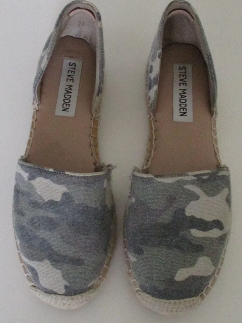 Steve Madden Amethyst Womens Green Camouflage Canvas Flat Espadrille NWOB-5.5M